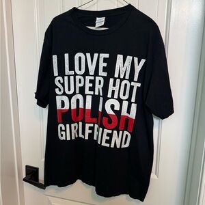 Black Graphic T-Shirt with Bold Text